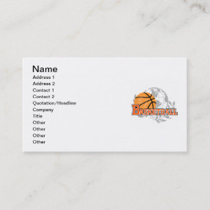 Carte De Visite T-shirts et cadeaux oranges de basket-ball