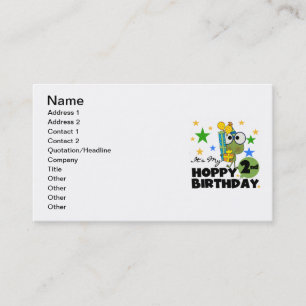 Carte De Visite T-shirts et cadeaux pour le 2e anniversaire de la