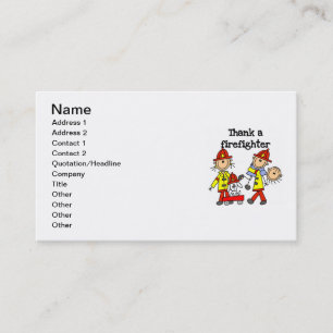 Carte De Visite T-shirts et cadeaux pour remercier un pompier