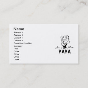 Carte De Visite T-shirts et cadeaux Yaya Yaya souriants
