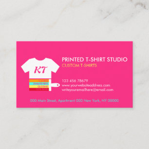 Carte De Visite T-Shirts Personnalisés Roses Sacs Vêtements