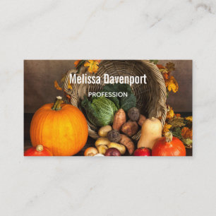 Carte De Visite Table Bountiful Harvest