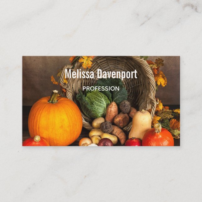 Carte De Visite Table Bountiful Harvest (Devant)