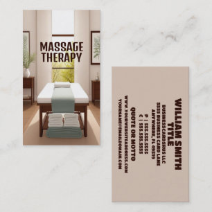 Carte De Visite Table de massage du thérapeute
