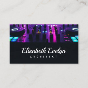 Carte De Visite Table de mixage DJ dans la boîte de nuit