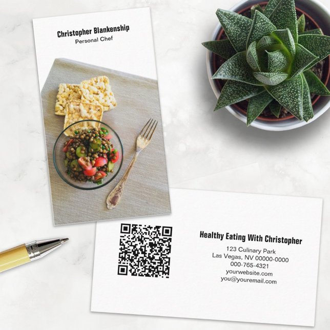 Carte De Visite Table de repas Définition Chef personnel Photo per (Créateur téléchargé)
