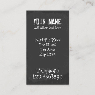 Carte De Visite Tableau avec l'effet des textes de craie