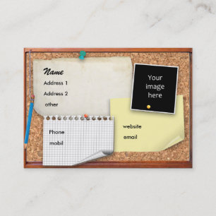 Carte De Visite Tableau d'affichage personnalisable