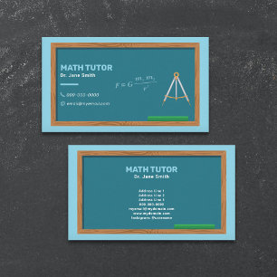 Carte De Visite Tableau de bord et Compas Math Tutor