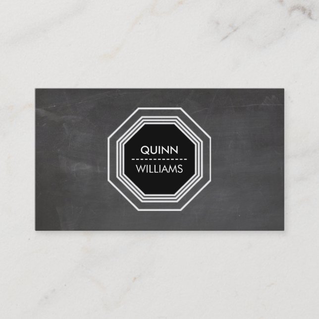 Carte De Visite Tableau de bord géométrique cool octogone ICON MOD (Devant)