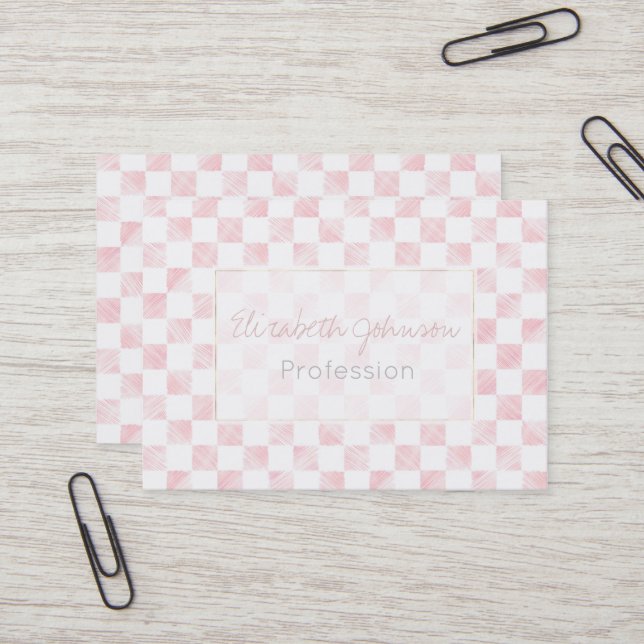 Carte De Visite Tableau de contrôle Carré blanc moderne (Devant/Arrière en situation)