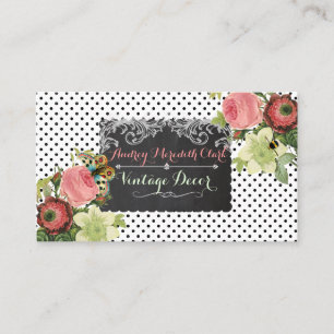 Carte De Visite Tableau de PixDezines+roses vintages