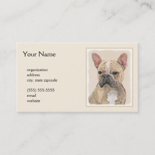 Carte De Visite Tableau Français Bulldog (Sable) - Joli Original D