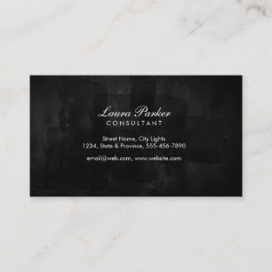 Carte De Visite Tableau noir Bois Élégant Subtil Vintage