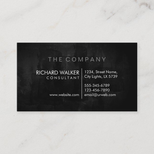 Carte De Visite Tableau noir élégant (Devant)