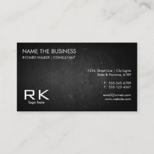 Carte De Visite Tableau noir Elegant avocat professionnel