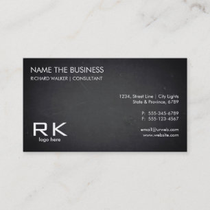 Carte De Visite Tableau noir Elegant avocat professionnel