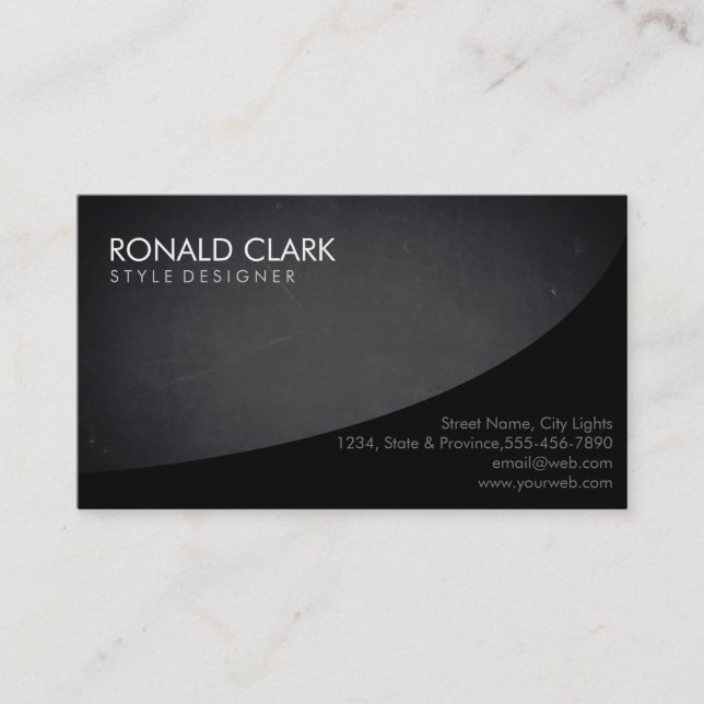 Carte De Visite Tableau noir simple professionnel moderne (Devant)