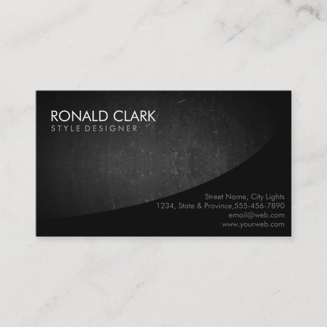 Carte De Visite Tableau noir simple professionnel moderne (Devant)