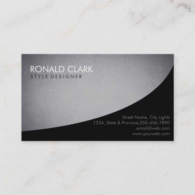 Carte De Visite Tableau noir simple professionnel moderne (Devant)