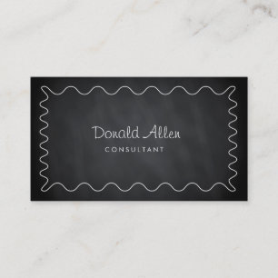 Carte De Visite Tableau noir Vintage courbes professionnelles