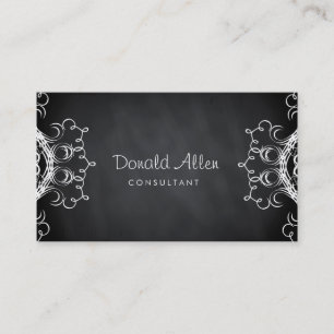 Carte De Visite Tableau noir Vintage professionnel Damas