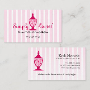 Carte De Visite Tables de buffet de bonbons et de desserts