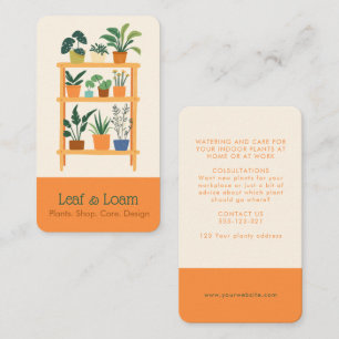 Carte De Visite Tablette en terre cuite amusante Plante écran