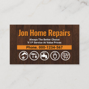 Carte De Visite Tabulation Jaune Bois De Bois Par Handyman