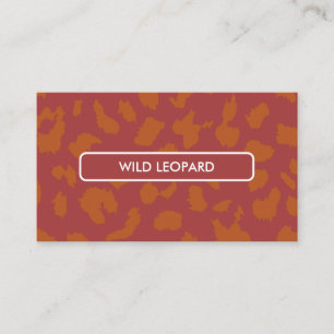 Carte De Visite tache de léopard peau d'animal orange