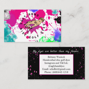 Carte De Visite Tache de peinture rose
