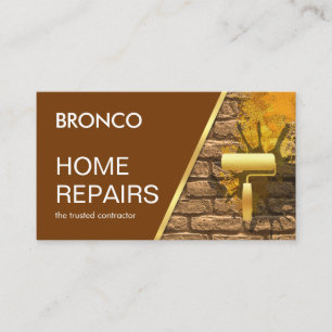 Carte De Visite Tache de peinture sur mur de briques