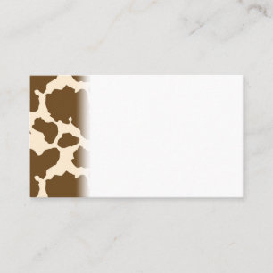Carte De Visite Taches Marron Impression Vache Agriculteur Animaux