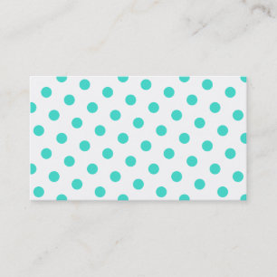 Carte De Visite Taches turquoise à pois