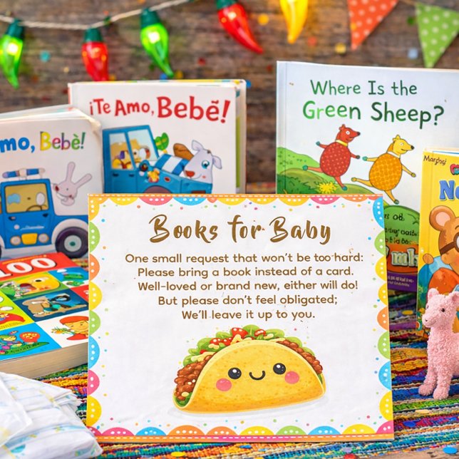 Carte De Visite Taco à propos d'une demande de livre pour bébé (Créateur téléchargé)