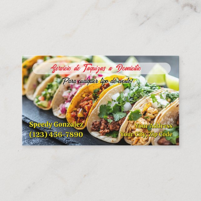 CARTE DE VISITE TACO SERVICE BUSINESS CARDS (Devant)