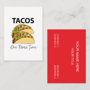 Carte De Visite Tacos Une Fois De Plus Cuisine Mexicaine Taco