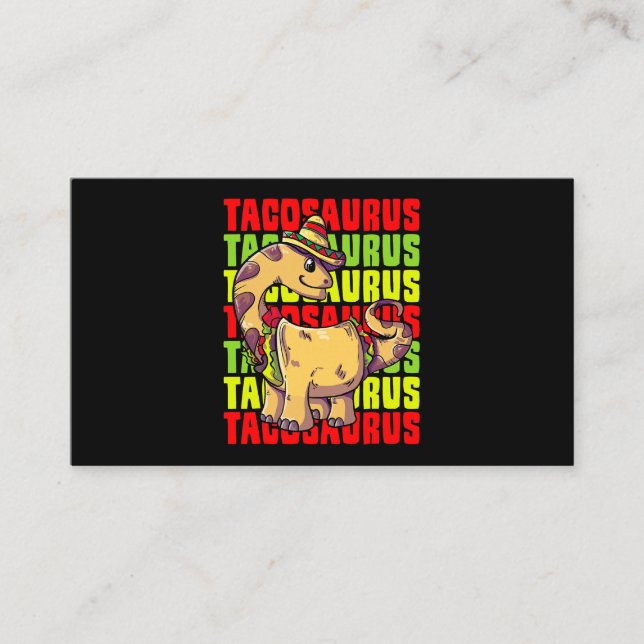 Carte De Visite Tacosaurus Taco Saurus Cinco De Mayo Dinosaur 1 (Devant)