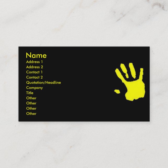 Carte de visite tactile (Devant)