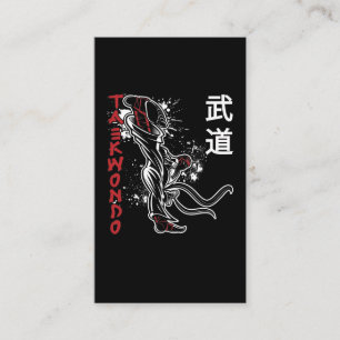 Carte De Visite Taekwondo Kick Martial Arts