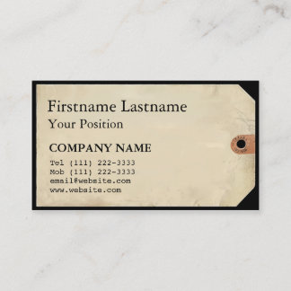 Carte De Visite Tag du musée