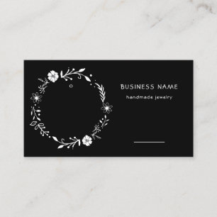 Carte De Visite Tag Prix de l'oreille noire en germe rustique