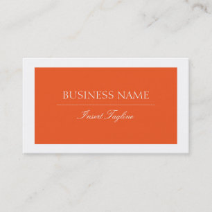 Carte De Visite Tagline orange
