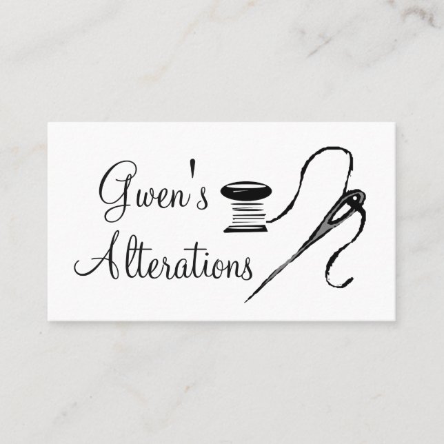Carte De Visite Tailleur, Retouches, Confection sur mesure, Coutur (Devant)