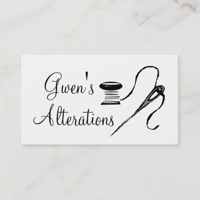 Carte De Visite Tailleur, Retouches, Confection sur mesure, Coutur (Devant)