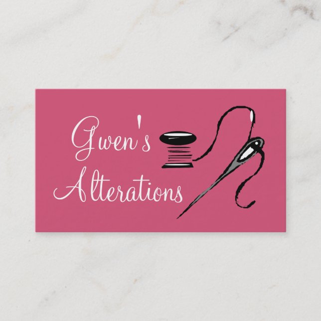 Carte De Visite Tailleur, Retouches, Confection sur mesure, Coutur (Devant)