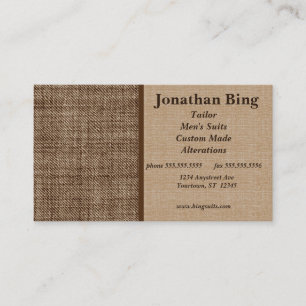 Carte De Visite Tailor de texture Brown