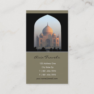 Carte De Visite Taj Mahal, lumière de l'aube Inde Photo d'architec