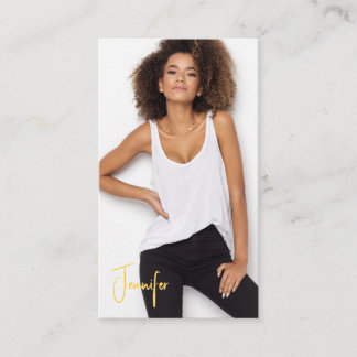 Carte de visite Talent Signature | 2 Photos QR Cod