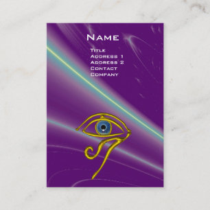 Carte De Visite TALISMAN BLEU, violet pourpre blanc rose jaune